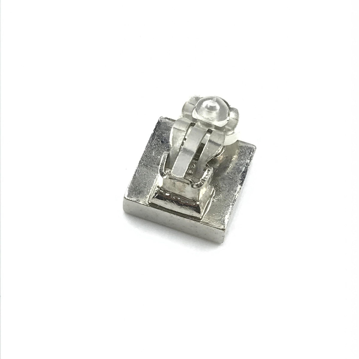 Chanel Coco Mark Earrings Black/White/Silver