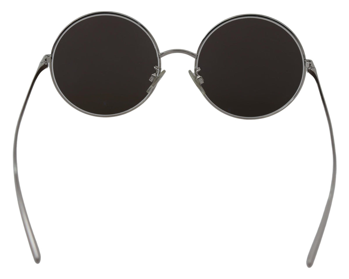 Dolce & Gabbana Silver Plated Round Gray Le nses Women Sunglasses