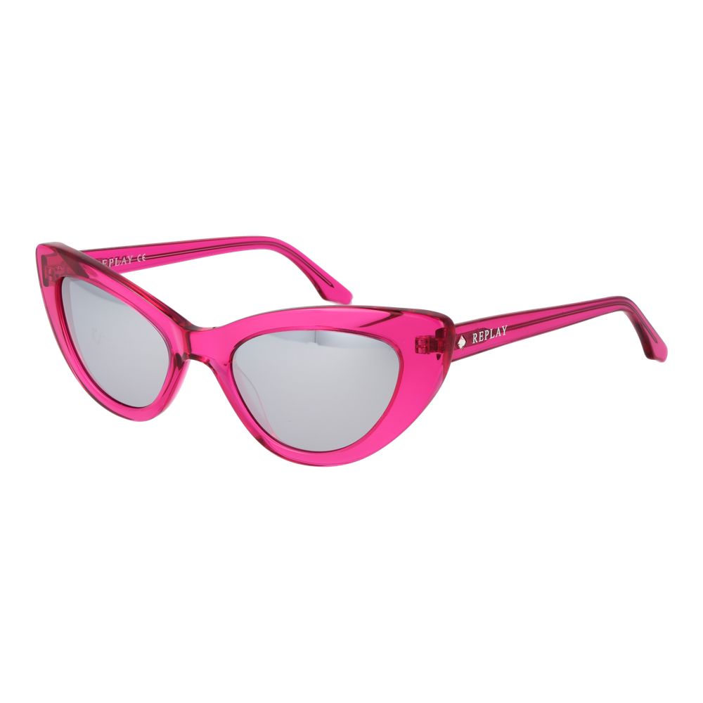 Replay Pink Plastic Sunglasses
