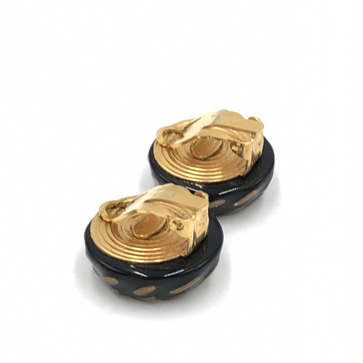 Chanel CC Button Clip-On Earrings